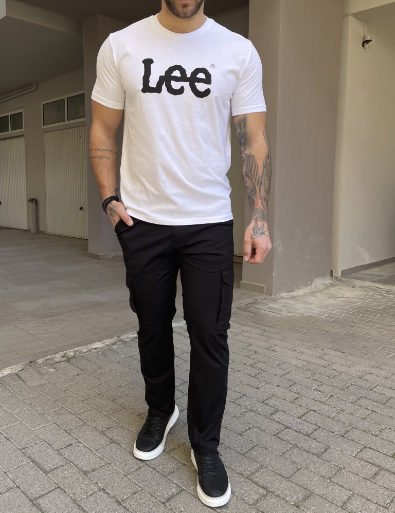 Lee Wobbly Logo Tee ανδρικό μπλουζάκι λευκό L65QAI12 φωτογραφία